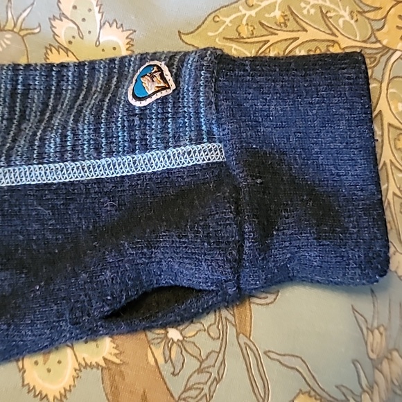 Kuhl Blue Striped Chianti Fleece Full Zip Wool Blend Hoodie Size Small - Picture 4 of 8